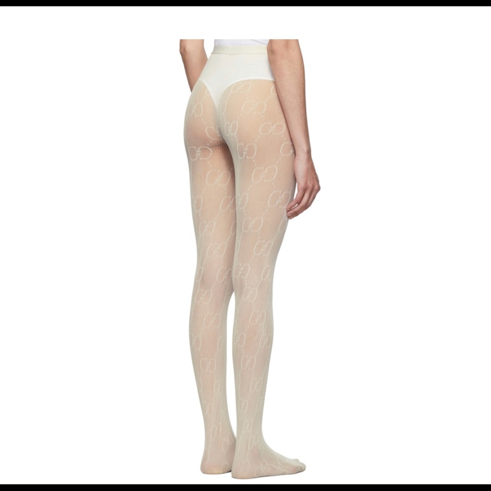 Gucci GG Monogram Tights size large - Picture 3 of 5
